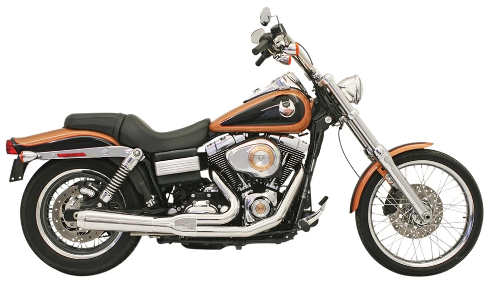 Bassani Road Rage Short 12" Chrome Upswept Megaphone 2-into-1 Exhaust (13112J) - Image 1 of 1