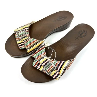 Sandalias sin cordones Dr Scholls Advanced Comfort Slides 9 rayas para mujer nuevas Foto 1 de 4