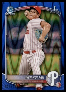 Bowman Wen-Hui Pan 2025 Chrome Prospects refractor RayWave azul/150 #BCP-6 - Imagen 1 de 2