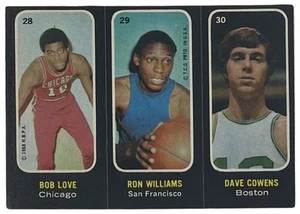 1971 Topps Trios Stickers #28-29-30 Love / Williams / Cowens EX-MT - Picture 1 of 2