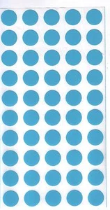 250 Markierungspunkte 8 mm Hellblau RUND Klebepunkte - Bild 1 von 1