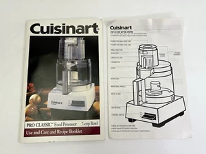 Cuisinart Pro Classic 7-Cup Food Processor Use and Care Recipe Booklet and DVD - Picture 1 of 4
