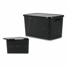 Caja de Almacenaje con Tapa Plástico (40,5 x 34 x 58,5 cm) 75 L