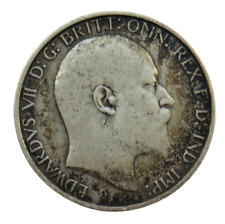 1907 King Edward VII Silver Florin / Two Shillings Coin