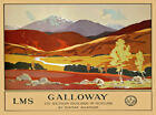 Tx561 Vintage Galloway Scotland Travel Poster Lms Railway Poster A2 A3 A4