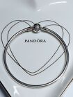 Genuine Pandora Silver Bangle Charm Bracelet Star Pavé Cz  S925 Ale  19cm