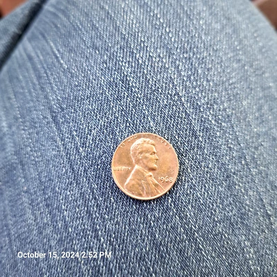 1968 Lincoln Penny No Mint Mark. Errors On Top Rim, & "L" On Edge, & More. Rare! - Image 1 of 2
