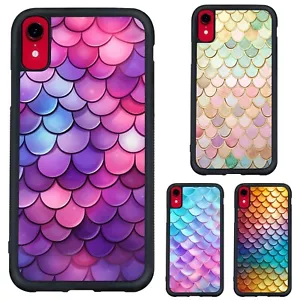 For iPhone SE4 16E 12 13 14 15 16 Pro Max luminous mermaid tail Reds Rubber Case - Picture 1 of 25
