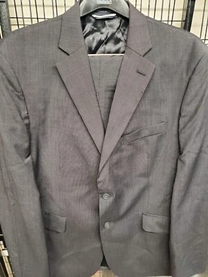 Nautica Mens Gray Wool Two Piece Suit Jacket Size 44R Dress Pants W34xL32 NEW - Image 1 of 4