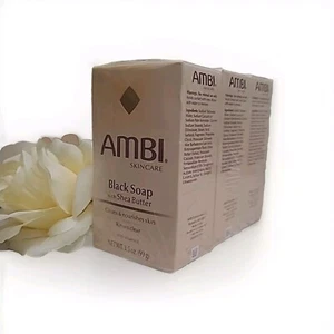 AMBI BLACK SOAP WITH SHEA BUTTER 3.5OZ WITH FREE SHIPPING!! Pack Of 3 - Picture 1 of 6