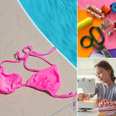 12x 1/2 METRE Off Cuts Lucky Dip Reusable Fabric Bundle- Shiny Nylon - Image 1 of 2