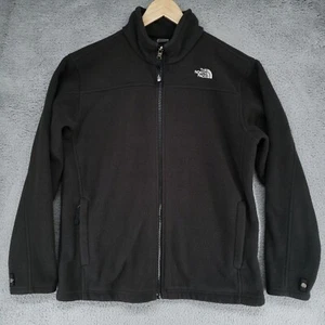 The North Face Boys Fleece Jacket Long Sleeve Full Zip Polyester Black XL 18-20 - Picture 1 of 24