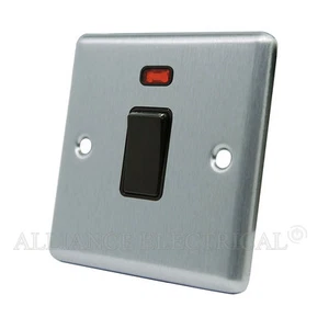 Interruptor DP clásico cromado satinado 20A con neón CSC20ASWIBL - Imagen 1 de 1