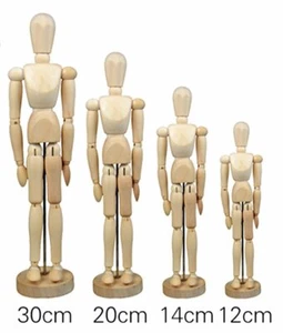 Wooden Manikin Human Figure Artist Draw Painting Model Mannequin Jointed Doll GA - Picture 1 of 11