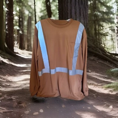 Camisa de seguridad de alta visibilidad North 15 para hombre manga larga clase 1, madera talla XL Foto 1 de 4
