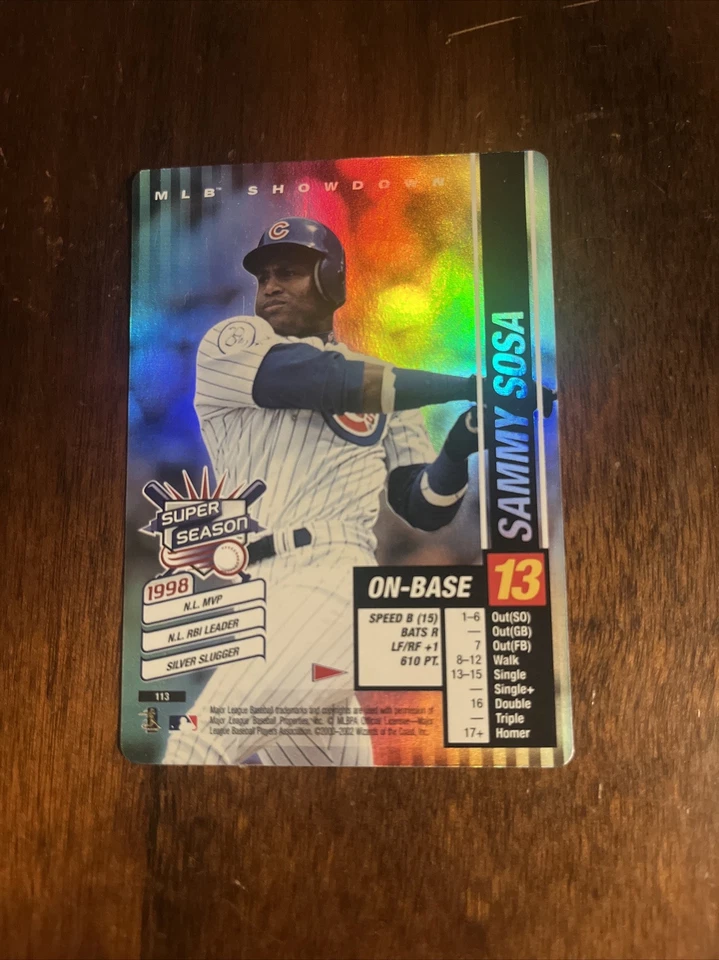 2002 MLB Showdown Sammy Sosa Super Season FOIL Pennant Run #113 Cubs - Image 1 of 2