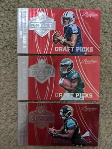 3 Karten Lot 2015 Prestige NFL Draft Picks Mariota Agholor TJ Yeldon Neuwertig - Bild 1 von 2