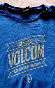 Volcom Stone Waffle Knit Vintage Youth Against Establishment Thermal Shirt Sz XL - Picture 1 of 5