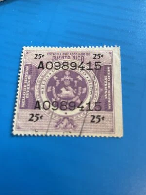 Puerto Rico R91 Used (Greenwald) Revenue US Possession KSPhilatelics - Image 1 of 3