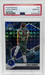 PSA 10 GEM MT 2020-21 Panini Mosaic Luka Doncic Genesis Prizm Lakers - Bild 1 von 2
