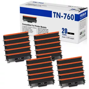 20PK Compatible para Tóner Brother TN760 MFC-L2710dw HL-L2370DW MFC-L2750DW TN730 - Imagen 1 de 5