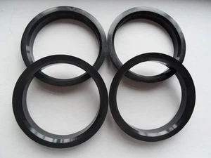 4 Polycarbon Plastics hub centric rings vehicle side 57.1mm to rims side 66.1mm - Foto 1 di 1
