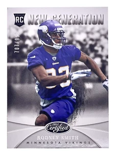 2013 Certificato #277 Rodney Smith RC 707/999 Minnesota Vikings - Foto 1 di 2