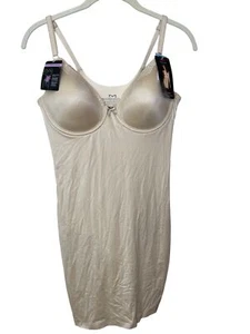 Mutandine Maidenform donna controllo luce copertura completa schiuma coppa 36C beige nuove - Foto 1 di 14