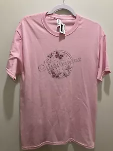 Shipshewana (Indiana) Size Medium Pink SS T Shirt With Sequin Butterflies - Picture 1 of 5