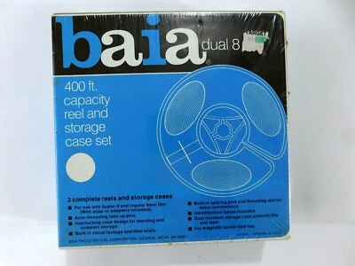 Carrete y estuche de almacenamiento vintage Baia Dual 8 200 pies de capacidad paquete de 3 Foto 1 de 4