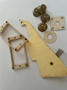 Gibson aged set, Pickguard, rings, switch plate, top hat knobs, jack, 59 Parts - Picture 1 of 5