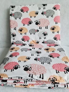 2 3 4 5 pc bedding set nursery baby 100% cotton for cot bed pink grey sheeps - Picture 1 of 1