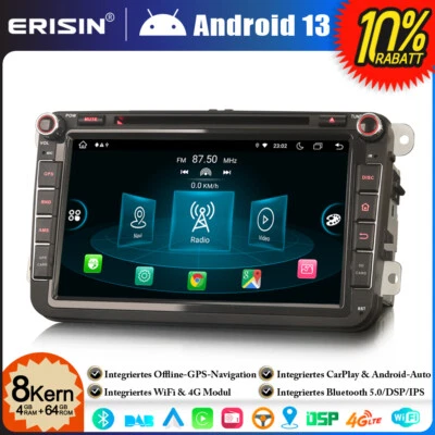 Android 14 GPS Navi DVD Autoradio für VW Seat Passat CC B6 Golf V VI 5 6 Tiguan - Bild 1 von 4
