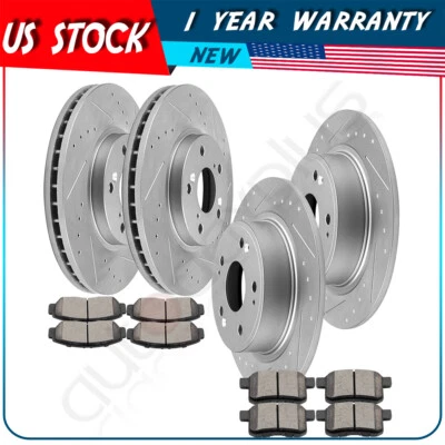 Front + Rear Brake Pads And Rotors Discs For 2009-2010 ACURA TSX HONDA ACCORD Foto 1 de 4