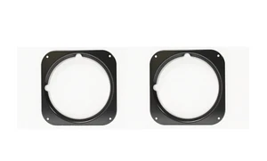Land Rover Series 2A 3 1958-1984 Headlamp Lights Finisher Bezel Set 345631 New - Picture 1 of 2
