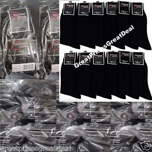 Wholesale Lot Knocker Men Solid Black Dress Socks Casual Solid Color 9-11 10-13