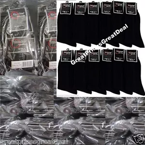 Wholesale Lot Knocker Men Solid Black Dress Socks Casual Solid Color 9-11 10-13 - Picture 1 of 5
