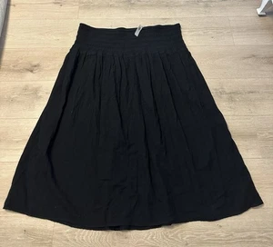 Old Navy Demi Smocked Maxi Skirt Womens 3X Black Gauzy Flowy - Picture 1 of 4