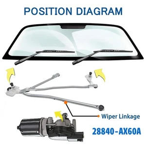 Front Windscreen Wiper Motor linkage Mechanism for Nissan Micra MK3 K12 02-10 - Picture 1 of 16