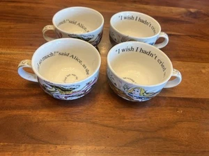 Alice in Wonderland Cup, Paul Cardew Porcelain Tea Cups Set Of 4 - Picture 1 of 6