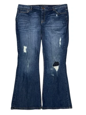 Pantalones de mezclilla Lane Bryant para mujer talla grande 26 tiro bajo entrepierna 32 nuevos sin etiquetas B7 Foto 1 de 4