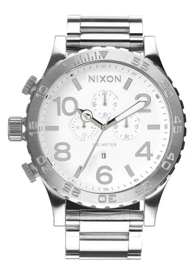 Nixon 51-30 Chrono High Polish/ White A083-488 Stainless Steel Watch  - Image 1 of 4
