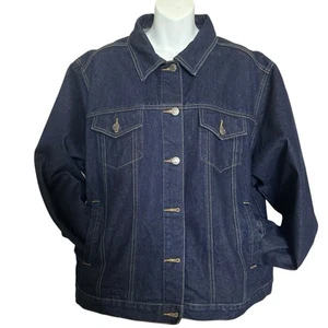 Mountain Lake II Denim Jean Trucker Jacket Long Sleeve Button W’s Plus Size 2X - Picture 1 of 8