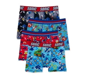 Calzoncillos boxer con estampado gráfico Sonic the Hedgehog Boys XS (4-5), paquete de 4 NUEVO - Imagen 1 de 6