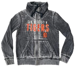 Detroit Tigers Victoria’s Secret 5th & Ocean graues Sweatshirt mit durchgehendem Reißverschluss Damen L - Bild 1 von 9