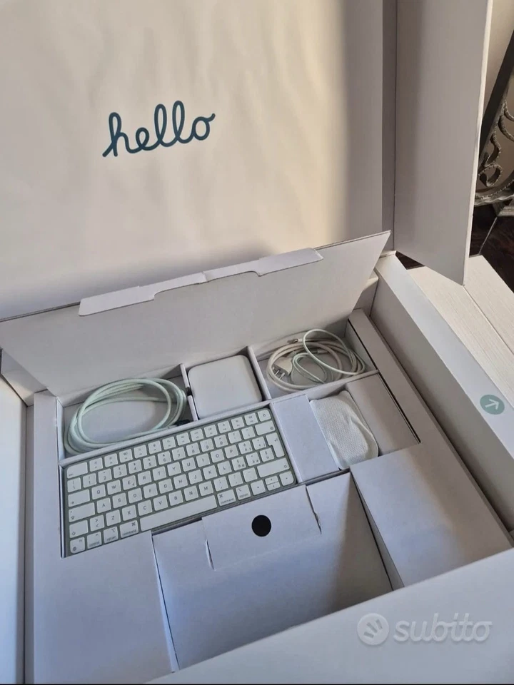 Apple iMac 24" (256GB SSD, Apple M1, 3,20GHz, 8GB, GPU 8‑core) Verde - MGPH3T/A - Immagine 1 di 4