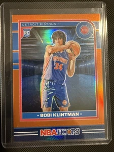 2024-25 Panini NBA Hoops Orange Prizms Premium Bobi Klintman RC 127/199 - Bild 1 von 2