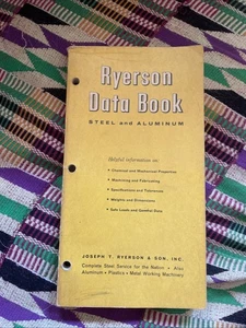 1960 Ryerson Data Book Steel And Aluminum - Imagen 1 de 6