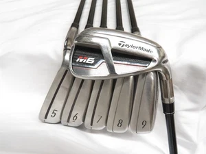 Used TaylorMade M6 Iron Set 5-PW Fujikura Atmos 6R Regular Flex Graphite Shaft S - Picture 1 of 9