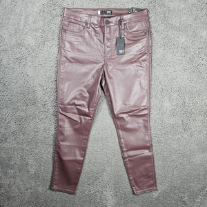 Pantalones KUT From The Kloth para mujer 12 Borgoña Donna Fab Ab tobillo ajustados metálicos - Imagen 1 de 13